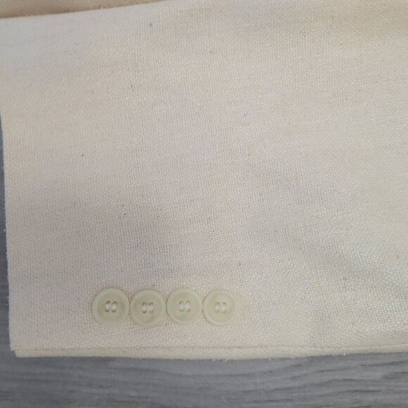 Bernhard Altmann Mens Beige Silk Blazer Size 42L Two Button - Picture 3 of 12